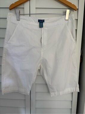 Men's White Cotton Chino Shorts